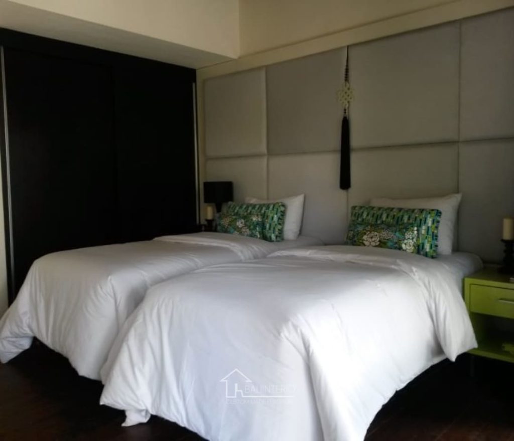 Bespoke-light-grey-padded-headboard-and-premium-custom-bedroom-furniture-bali-in-Seminyak-villa