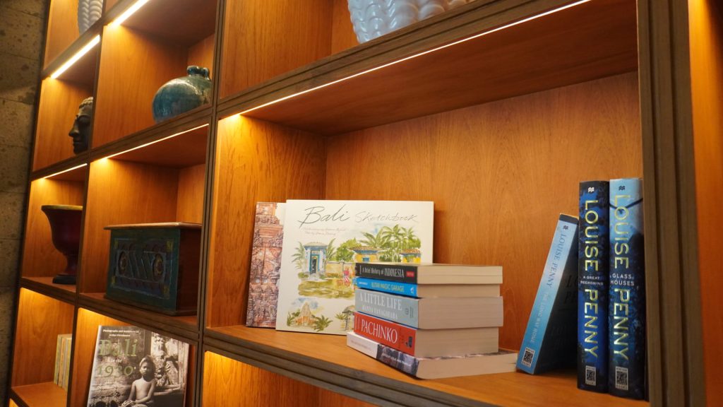 Moisture-resistant custom wardrobe built with marine plywood core in luxury Bali villa
