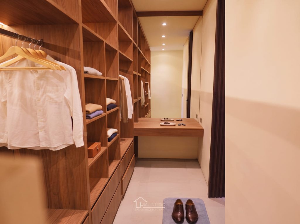 Custom walk in closet bali featuring and LED lighting by Bali Interio